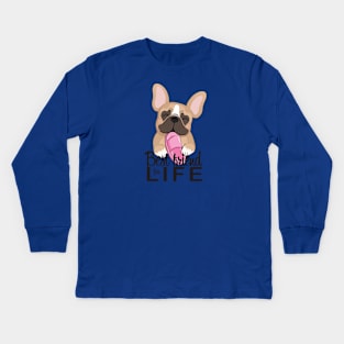 French Bulldog - the best friend! Kids Long Sleeve T-Shirt